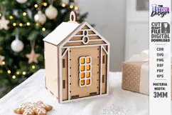 3D Wooden Advent Wreath House Laser Cut | Advent Calendar Product Image 1