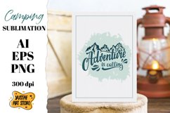 Adventure/Camping sublimation.Adventure is calling lettering Product Image 2