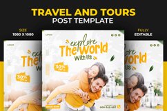 Adventure and Travel Tours Social Media Instagram Template Product Image 1