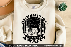 Adventure Awaits SVG - Camping Quotes Design Product Image 1