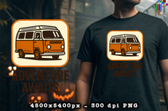 Adventure Awaits Camper Van PNG File