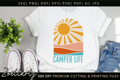 Camper Life SVG Boho Landscape SVG Adventure Camping T-shirt Product Image 3