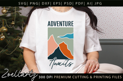 Adventure SVG Boho Camping Mountain Landscape Camper T-shirt Product Image 1