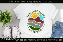 This Girl Loves Camping SVG Nature Adventure Camper T-shirt Product Image 3