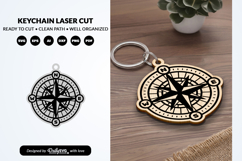 Adventure Compass Keychain Laser Cut SVG Product Image 2