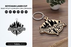 Adventure Compass Keychain Laser Cut SVG Product Image 2