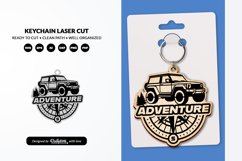 Adventure Compass Keychain Laser Cut SVG Product Image 2