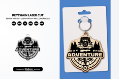 Adventure Compass Keychain Laser Cut SVG Product Image 2