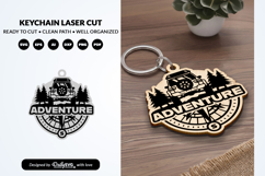 Adventure Compass Keychain Laser Cut SVG Product Image 1