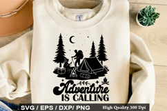 Adventure is Calling SVG - Camping Quotes Design Product Image 1
