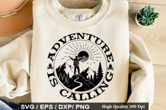 Adventure is Calling SVG - Camping Quotes Design Product Image 1