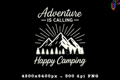 Adventure Is Calling PNG Happy Camping Outdoor Design