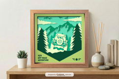 Adventure Off Road Car Shadow Box 3D SVG 4x4 Car Layered Product Image 2