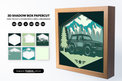 Adventure Off Road Car Shadow Box 3D SVG 4x4 Car Layered Product Image 2