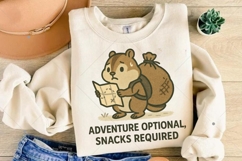 Adventure Optional Snacks Required PNG, Funny Animal PNG Product Image 6