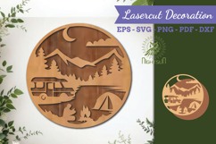 Adventure Round Lasercut Wall Decor SVG Product Image 1