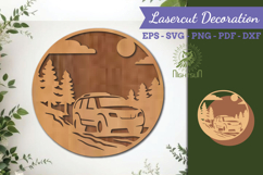 Adventure Round Lasercut Wall Decor SVG Product Image 1
