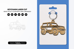 Adventure Off Road Car Keychain Laser Cut SVG Product Image 1