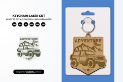 Adventure Off Road Car Keychain Laser Cut SVG Product Image 2