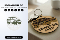Adventure Off Road Car Keychain Laser Cut SVG Product Image 2