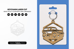 Adventure Off Road Car Keychain Laser Cut SVG Product Image 2