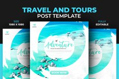 Adventure Travel and Tours Dream Vacation Social Media Post Product Image 1