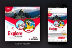 Adventure Travel and Tours Explore Social Media Post Design Product Image 2
