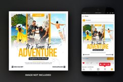 Adventure Travel and Tours Post Flyer Banner Design Template Product Image 2