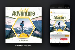 Adventure Travel Dream Vacation Holiday Post Design Template Product Image 2