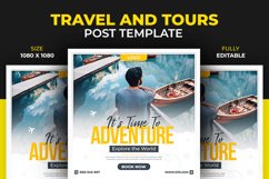 Adventure Travel Vacation and Tours Social Media Template Product Image 1