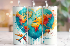 Adventure Tumbler Wrap, Travel Tumbler, Vacation Tumbler PNG Product Image 1