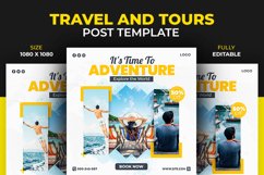Adventure World Travel and Tours Instagram Post Template Product Image 1