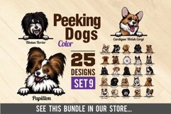 Poodle - Peeking Dog Colorful, Pet Portrait SVG Product Image 2