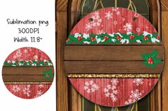Christmas Snowflake Round Sign Sublimation Design Product Image 1
