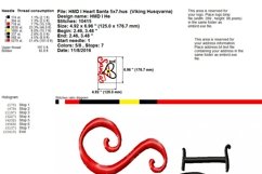 I Love Santa - Christmas Embroidery Design Product Image 3