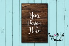 Wood Sign Mockup - Wood Sign on Cottage Blue Shiplap Product Image 1