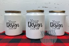 Ceramic canister & plaid Craft mock up |High Resolution JPEG Product Image 2