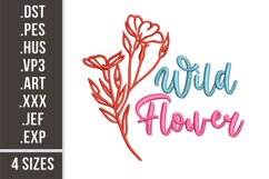 Wild Flower Embroidery Design Product Image 1