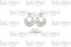 Pattern Mash Up Two Part Laser Engraved Earring Download Product Image 3