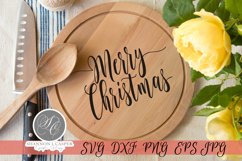 Merry Christmas Sign SVG Template |Script Lettering Product Image 5