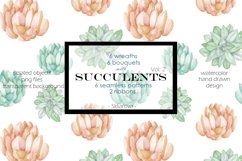 Succulents watercolor clip art., vol. 2 Product Image 1