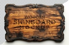 Vintage Wooden Signage Mockup Template Product Image 1