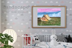 Watercolor Mountains Clipart, Landscape.Perfect for Wall art Product Image 4