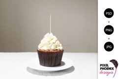 Vanilla Cupcake Topper Mockup, Cake Mockup Product Image 3