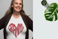 Grammy Cut File | Heart Word Art Product Image 3
