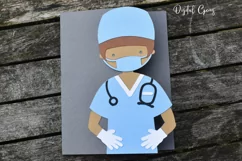 Medical staff in scrubs. Doctor / Nurse Card designs Product Image 3
