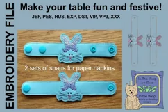 Heart Bunny Napkin Rings - Easter Napkin Rings Product Image 3