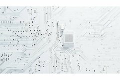 interconnected technology abstract white background Product Image 1