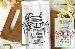 Sweet Tea Recipe SVG | Sweet Tea Mason Jar SVG | Tea SVG Product Image 1