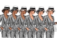 fashion illustration, baby boss in a plaid suit. Product Image 3